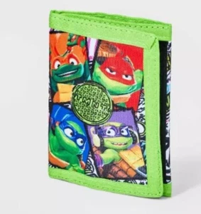 Nickelodeon Kids' Teenage Mutant Ninja Turtles Trifold Wallet - Green... New  - Picture 1 of 5