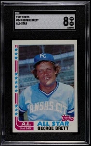 1982 Topps George Brett All Star #549 Classificato Near Mint Mint 8 SGC - Foto 1 di 2