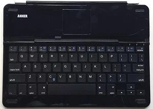 ANKER ULTRA THIN BLACK WIRELESS KEYBOARD FOR IPAD AIR 2 ENGLISH UK QWERTY - Picture 1 of 3