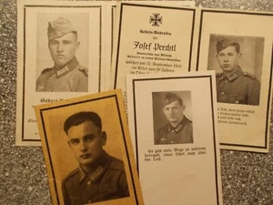 4 Sterbebilder Soldaten 2.WK, verschiedenen Einheiten - Bild 1 von 1