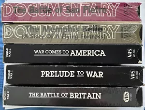 World War II Lot of 5 VHS Tapes Frank Capra, Memphis Belle, San Pietro - Picture 1 of 6