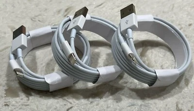 3PACK USB Data Fast Charger Cable Cord For Apple iPhone 5 6 7 8 X 11 12 13 MAX - Image 1 of 4