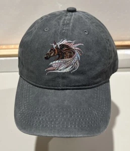 Neu ohne Etikett Macucop Baseballmütze grau Denim verstellbar bunt Einhorn - Bild 1 von 7