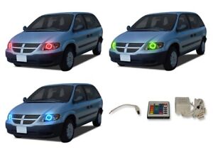 RGB Multi Color IR Headlight Halo kit for Dodge Caravan 01-07