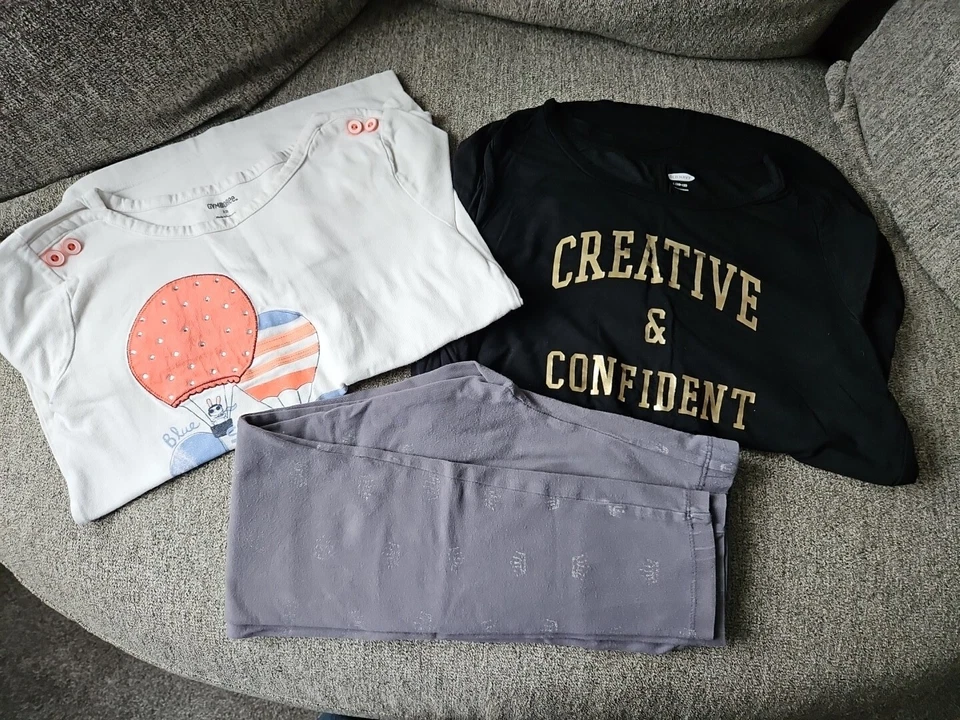 Lot of 3 Size 10-12 Gymboree Old Navy Balloon Tee Pants Black Creative Top  - Image 1 of 4