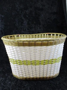 Adesivo vintage anni 70 retrò oro e bianco plastica vinile bicicletta manubrio cestino Giappone - Foto 1 di 14