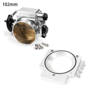 US Silver 102mm Throttle Body+TPS IAC+Adapter Plate For LS1 LS2 LS6 LS7 LSX LS - Picture 1 of 12