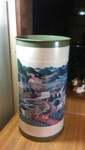 Charles Wysocki Folk Art Metal Trash Can,"colonial life",18x9x9,rare,vg! - Picture 1 of 9