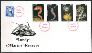 Lundy Island 1978 QEII Lundy Marine Nature Reserve set of 4 First Day Cover