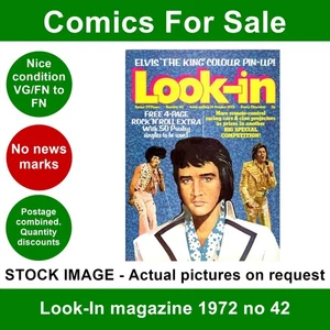 Look-In magazine 1972 no 42 VG/FN clean - 14 October 1972 - Elvis & poster - Picture 1 of 2