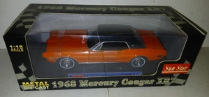 Sun Star 1:18 1968 Mercury Cougar XR7 Orange w/Black top - Picture 1 of 6