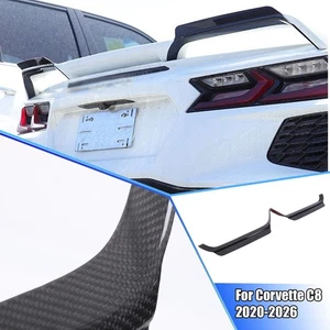 Real Carbon Fiber High Wing Spoiler Add-On Wickerbill Pair Trim For Corvette C8 - Bild 1 von 17