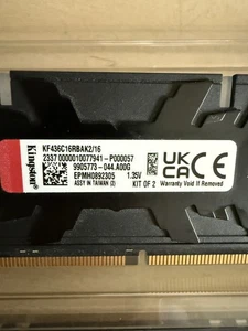 Kingston Fury Renegade 2x8gb ram sticks DDR4 3600mhz cl16 - Picture 1 of 2
