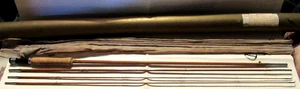 Vtg Shakespeare Springbrook Bamboo Fly Fishing Rod A-1362 9’ 4 Pcs + Bag + Tube - Picture 1 of 24