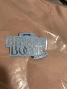 Druck signiert Crumble Cookie Benson Boone Aufkleber exklusiv erste 100 Kunden - Bild 1 von 2