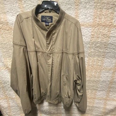 Chaqueta Bomber De Colección La Paz Catalina Para Hombre 2XL Beige Cremallera Completa Forrada Ver Fotos Foto 1 de 4