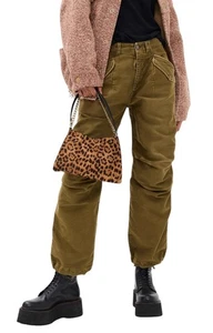 R13 Ankle Military Damen Hose 30 oliv Garment Dyed Moleskin FW25 UVP1199 * - Bild 1 von 13