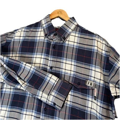 Wolverine FR Shirt Mens XL Plaid Flame Resistant Workwear Button Down Workwear - Image 1 of 4