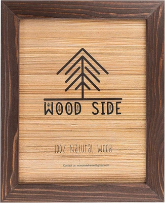 Rustic Wooden Poster Picture Frame 18x24 - Natural Solid Eco Distressed Wood for - Image 1 of 4