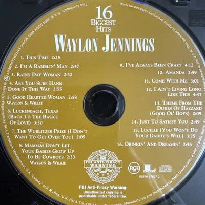 16 самых больших хитов Уэйлона Дженнингса (CD, 2009) - Изображение 1 из 4