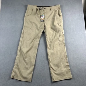 Prana Pants Mens XL Beige Zion Stretch Belted Outdoor Hiking Tactical Cargo - Picture 1 of 13