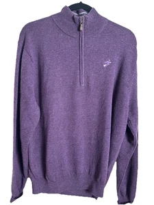 Donald Ross Herren Pullover Lammwolle Lila Hexe Besenstiel Stanwich Club Gr. M - Bild 1 von 9