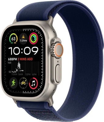 APPLE Watch Ultra 2 (2024) 49 mm Titangehäuse Trail M/L Blau MX4L3FD/A B-WARE - Bild 1 von 3