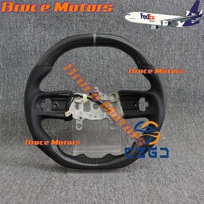 Carbon Fiber Steering Wheel Grey stripe For Jeep JL Wrangler w/Heated 18-24 - Image 1 of 4