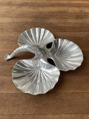 Plato para servir Mid Century concha de almeja mango de camarones B&B St Paul Foto 1 de 3