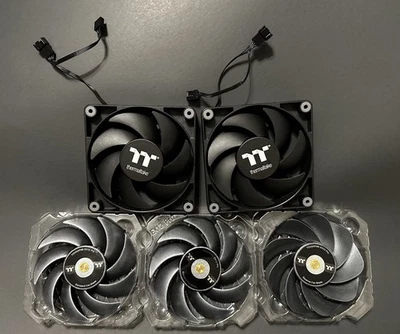 2 Thermaltake TT-1225 A1225L12S Silent Cooling PC ARGB Fans & 3 EX12 Pro Blades - Image 1 of 4