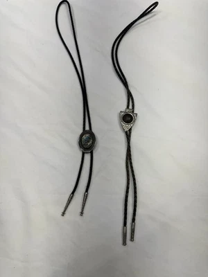 Vintage Indian Head  Arrowhead Bolo Tie Southwest Native American Plus One Other - Image 1 of 4