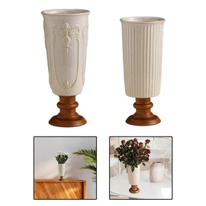 Flower Vase Porcelain Vase for Flowers for Dining Room Mantel Coffee Table - Picture 1 of 14