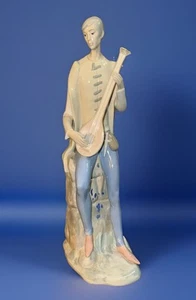Vtg Lladró Figurine - Young Man Playing The Mandolin-13.5”-EUC - Picture 1 of 13