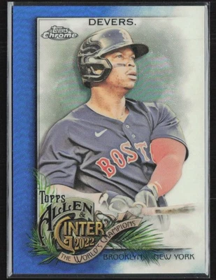 Rafael Devers 2022 Topps Allen & Ginter Chrome Blue Refractor /150 #46 Boston - Image 1 of 3