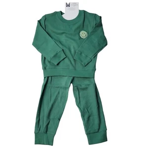 NWT Member's Mark Boys 2-Piece Long-Sleeve Playwear Set Green Smile 5T - Picture 1 of 1