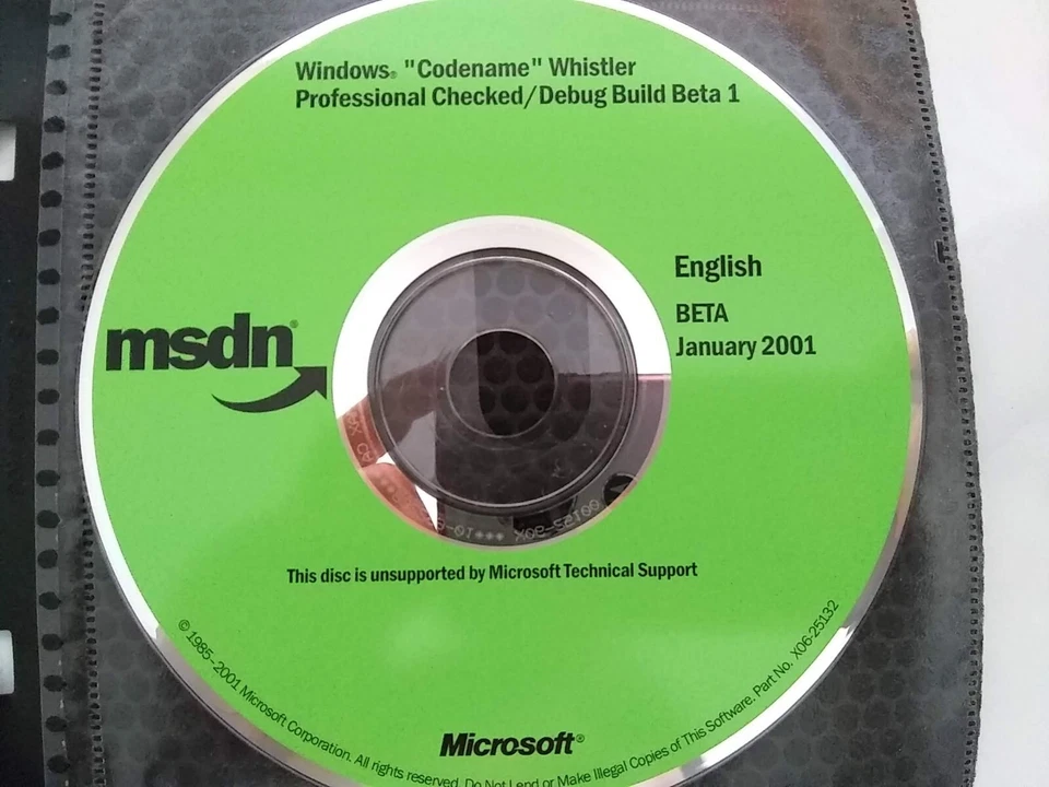 Windows "Codename" Whistler Professional Edition w/ Product Key & License - Image 1 of 1