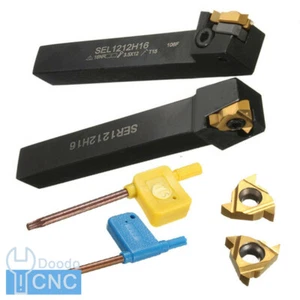 SEL 1212H16 + SER 1212H16 CNC External Threading Turning Tool + 2PCS 16ER/16IR - Picture 1 of 7