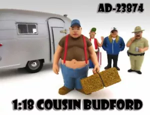 TRAILER PARK FIGURE COUSIN BUDFORD 1/18 SCALE FIGURINE BY AMERICAN DIORAMA 23874 - Picture 1 of 1