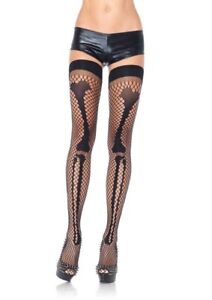 Skeleton fishnet  Stockings Emo Gothic Cute Leg Avenue 9944