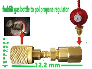 Juego de adaptadores de botella de gas vapor para elevadora para regulador de propano, conector pol - Imagen 1 de 4