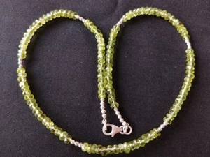 Natürliche Peridot facettierte Rondelle Edelstein Perlen August Geburtsstein ... - Bild 1 von 13