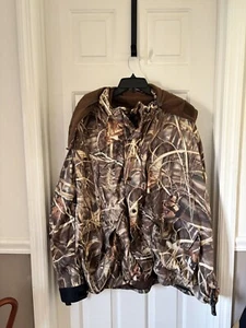 Men’s Redhead Camo Heavyweight Double Zipper Hunting Utility Hooded Jacket Sz 2X - Picture 1 of 4