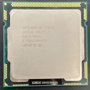 Intel Core i7-870 SLBJG 2.93GHz (Turbo 3.60GHz) 8M 4-Core LGA-1156 Desktop CPU