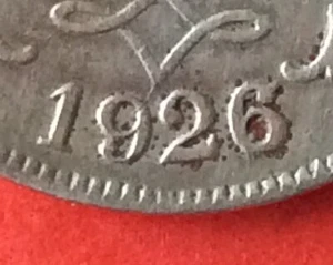 Belgique - Albert Ier - Jolie 25 centimes 1926/3, 1er type   surfrappe de date  - Picture 1 of 3