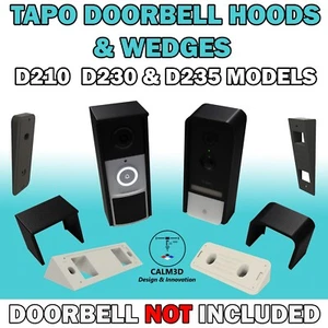 Tapo D230, D235 & D210 Compatible Printed Doorbell Rain Hood or Wedge - FREE P&P - Picture 1 of 26