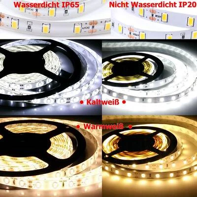 10m 20m SMD 2835 LED Stripe Streifen Band Lichtleiste Licht Warmweiß Kaltweiß  - Bild 1 von 4