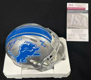 Penei Sewell signiert & beschriftet One Pride Detroit Lions Mini Helm JSA COA - Bild 1 von 5
