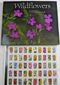 Sealed Wildflowers 29 cent Sheet Commemorative Stamp Mint Set Album with Stamp - Picture 1 of 2
