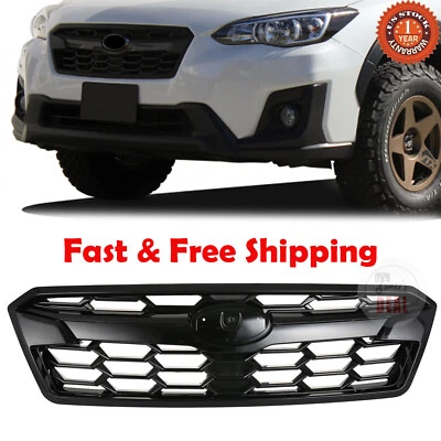 For 2018-2020 Subaru Crosstrek Front Bumper Center Grille Glossy Black W/ Chrome - Imagem 1 de 4