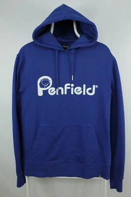 Sudadera con capucha pulóver de algodón azul con logotipo grande Penfield para hombre talla S/UE 44-46 Foto 1 de 4